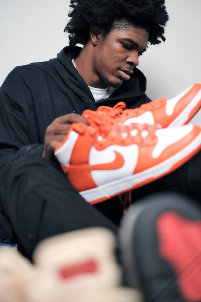 Scoot was able to bring family members out west with him; alas, his sneaker collection stayed at home in Georgia.